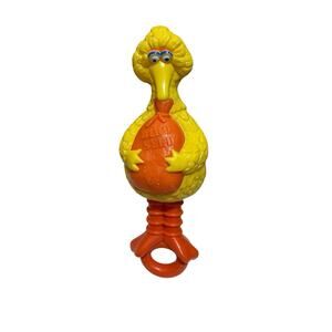Vintage 1978 Sesame Street Big Bird with Bird Seed Bag Rattle by Gabriel
